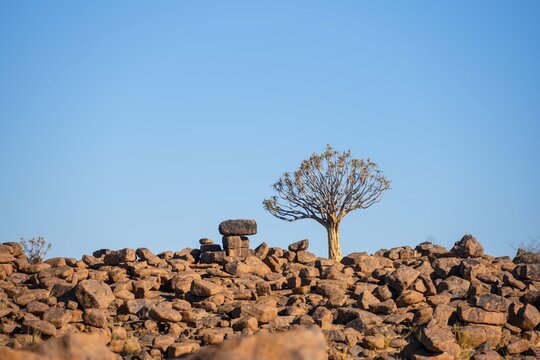 Stacked red rocks, rock formations, Giants Playground, Keetmanshoop, Namibia