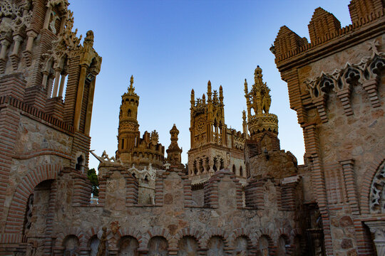 Castillo de Colomares castle Spain Neo gothic romanesque byzantine mudejar architecture costa del sol landmark historical classical sunset photo image png sky editorial photograph mediterranean