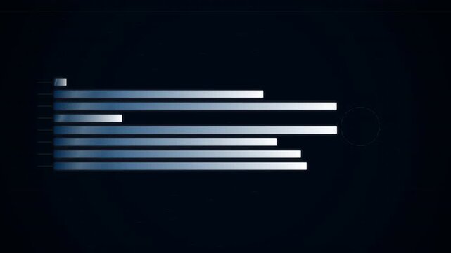 Dynamic Data Visualization Animation Showcasing Modern Bar Graph Motion with Futuristic Design Video