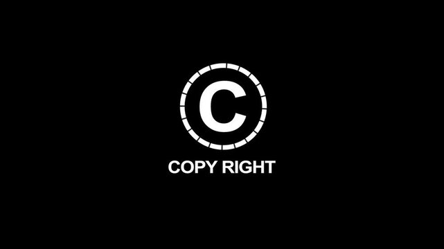Businessman glowing copyright symbol, representing digital copyright protection, intellectual property rights, online content ownership, and digital rights management. 4k motion video
