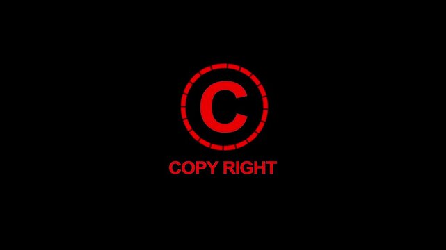 Businessman glowing copyright symbol, representing digital copyright protection, intellectual property rights, online content ownership, and digital rights management. 4k motion video