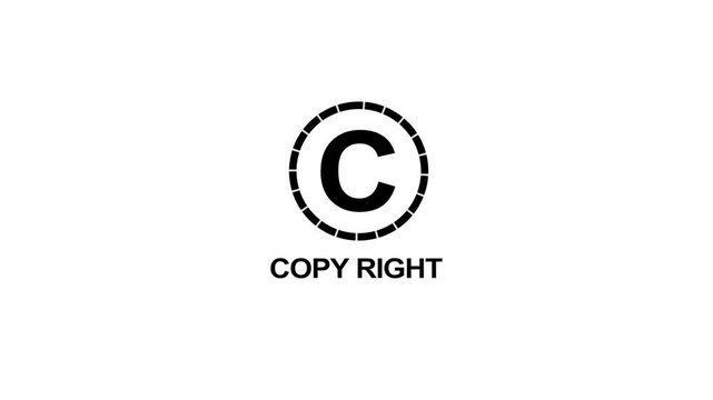 Businessman glowing copyright symbol, representing digital copyright protection, intellectual property rights, online content ownership, and digital rights management. 4k motion video