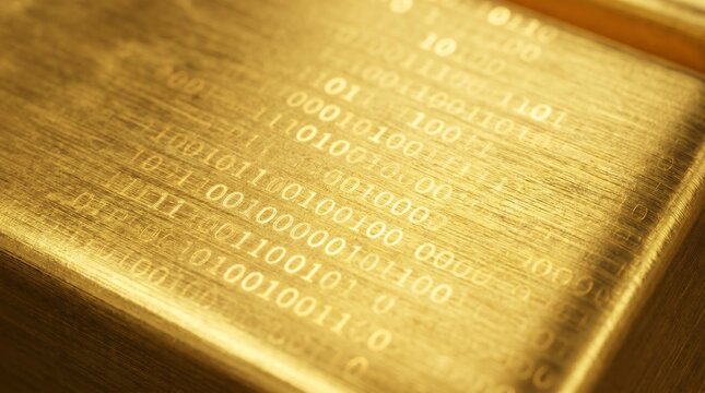 Digital Gold Code &ndash; binary embedded in gold texture