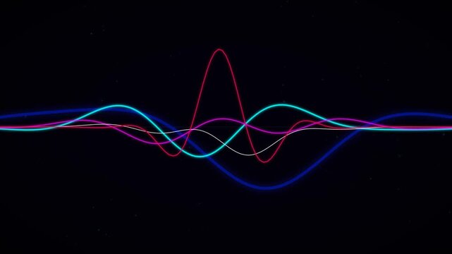 An elegant AI voice waveform assistant interface, showing smooth, natural liquid sound waves responding to speech.