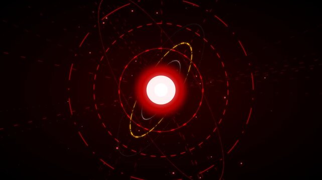 An unstable red threat plasma reactor core, glowing dangerously as it reaches critical failure in a sci-fi engine room.