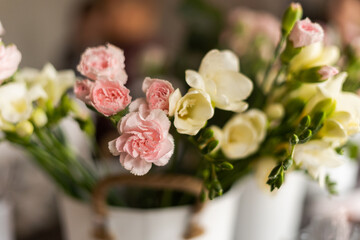Obraz premium floral workplace of a florist