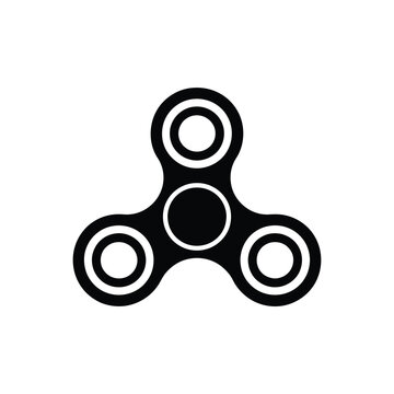 Fidget spinner silhouette on a white background