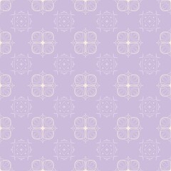 Obraz premium seamless pattern with purple and flowers