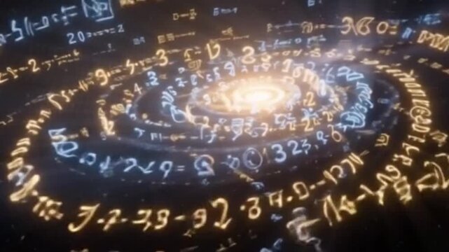 circular cosmic math animation