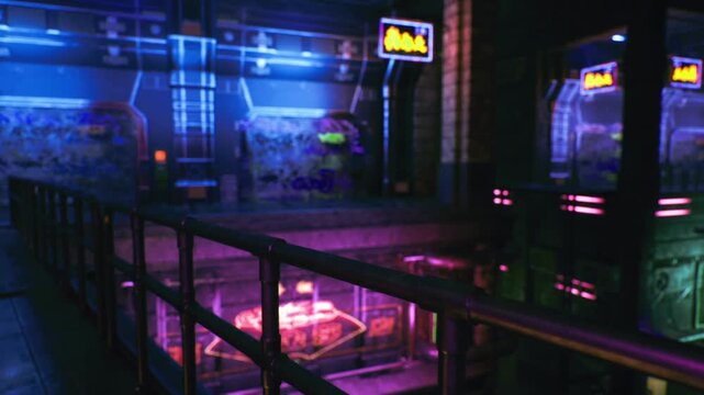 Neonframed balcony seoul in late night. Layered reflections, soft violet and cyan lights, distant windows create narrative depth, suitable for cinematic