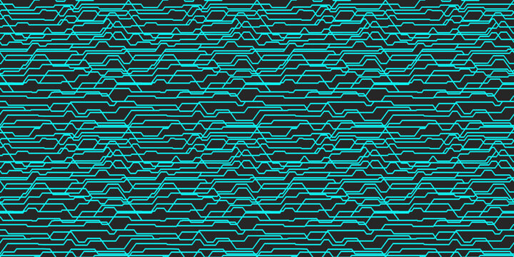 Hi-tech seamless vector futuristic pattern cyber background