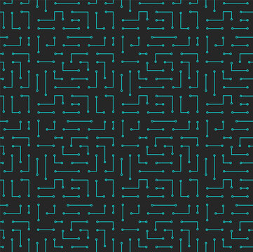 Blue cyber seamless vector pattern. Abstract wallpaper. Navy honeycomb pattern backdrop. Vector modern business, science, healthcare, medicine, technology, presentation background