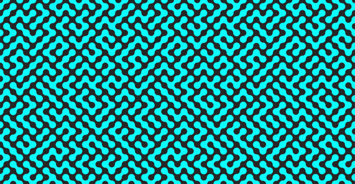 Blue cyber seamless vector pattern. Abstract wallpaper. Navy honeycomb pattern backdrop. Vector modern business, science, healthcare, medicine, technology, presentation background