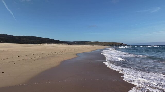 Playa do rostro beach in finisterre galicia spain