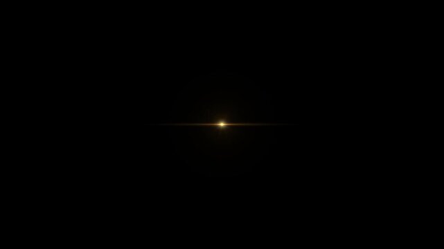 Lens flares effects with burning out. explosion flashlights optical lens flare animation on black screen, beautiful abstract warm natural lighting, bright light, rays glare. technological concept 4k