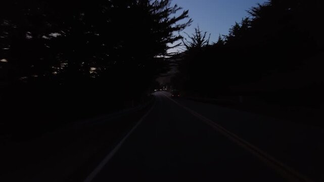 Big Sur Pacific Coast Highway Southbound 8 Ragged Point to San Simeon 03 Rear View MultiCam Driving Plate California USA