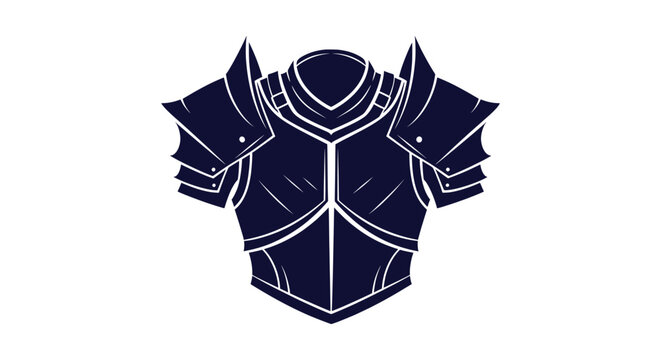 Medieval Knight Breastplate Armor Vector Illustration Icon Isolated on White Background for Gaming