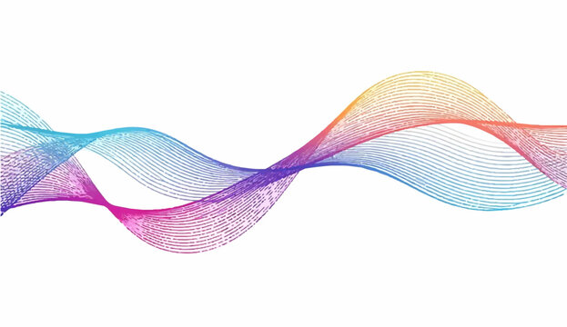 A vibrant abstract wave of colors flowing gracefully across a serene canvas, creating a sense of movement, energy and artistic expression.