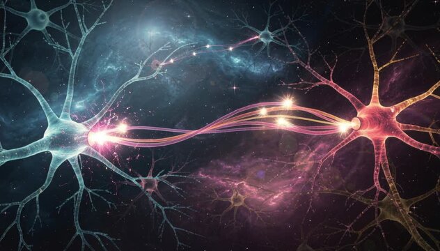 Neural Pathways of the Mind: A Cinematic Journey through Synaptic Connections and Electrical Impulses in the Human Brain Galaxy