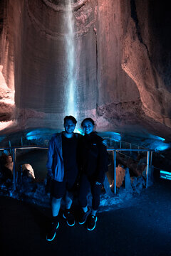 Underground waterfall cave and adventure photography in Chattanooga Tennessee
