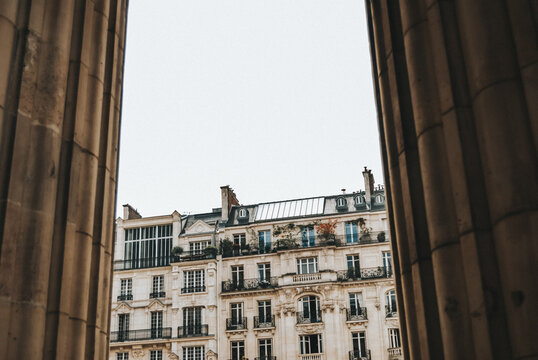 Parisian architectural elegance through columns