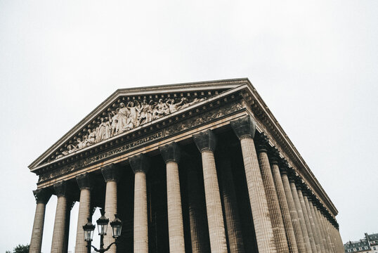 Majestic facade of Parisian historical monument