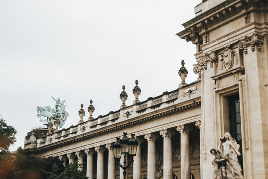 Grand Palais facade adorned with intricate sculptures