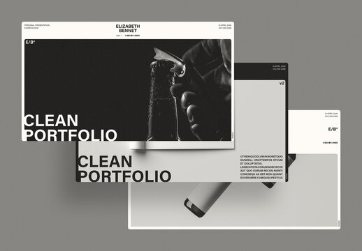Personal Portfolio Presentation Layout Template