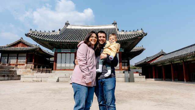 Family at Changgyeonggung Palace in Seoul