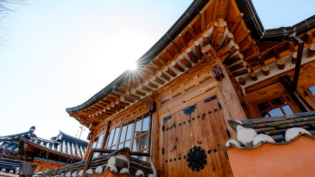 Traditional housing in Bukchon Hanok Village, Seoul