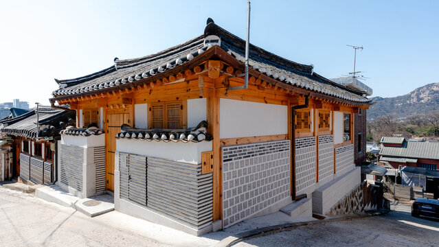 Traditional architecture in Bukchon Hanok Village, Seoul