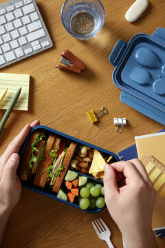 Healthy bento lunchbox for office wellness and meal prep