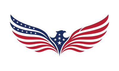 American eagle wings with stars and stripes © MD