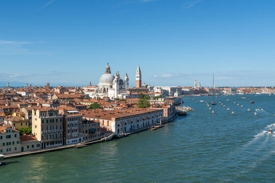 Venice Grand Canal skyline with San Marco landmarks, Italy