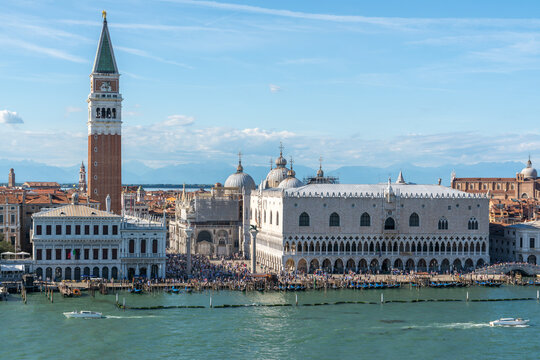 Venice San Marco waterfront panorama on the Grand Canal