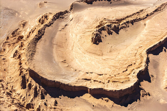 Aerial Atacama Desert texture background in Chile