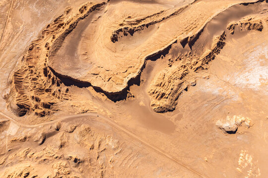 Aerial Atacama Desert texture background in Chile