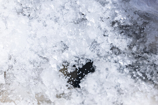 White salt crystal texture from Salar de Uyuni, Bolivia
