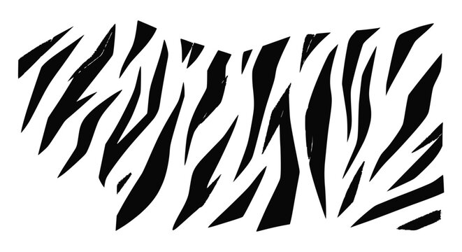 Black and White Tiger Stripes Pattern Background