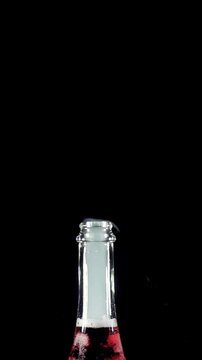 Champagne Bottle Pops and Pours in Super Slow Motion With Foam and Splashes