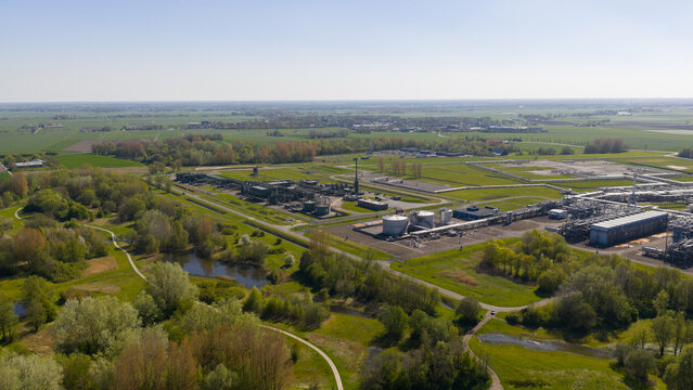 Aerial View of Grijpskerk Underground Gas Storage