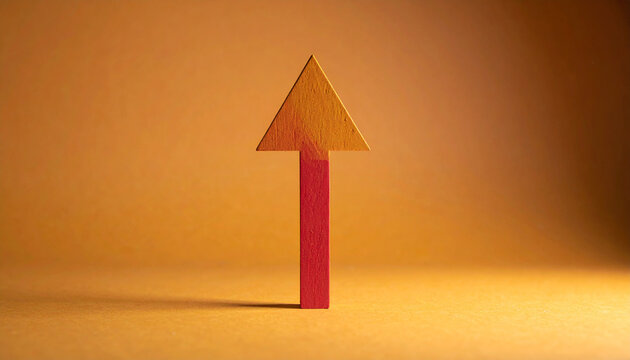Minimal Orange Arrow Direction Concept