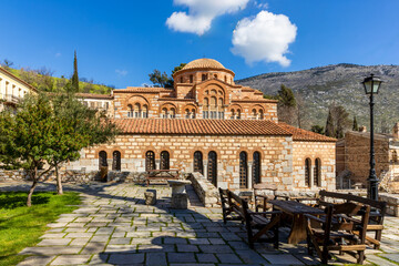 Fototapeta premium Holy Monastery of Hosios Loukas, historic walled monastery situated near the town of Distomo, in Boeotia, Greece.