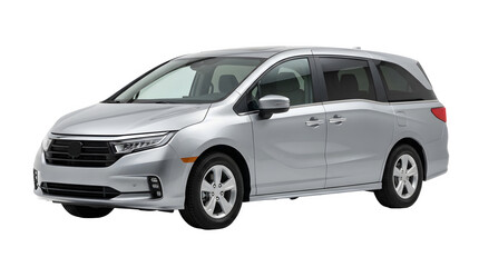 Obraz premium Silver 2024 honda odyssey minivan on transparent background