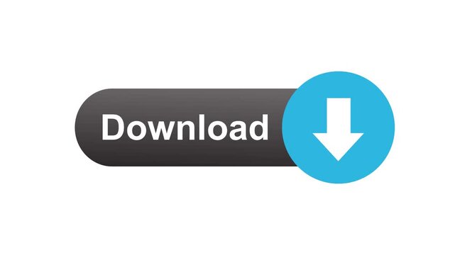 Black and red DOWNLOAD animation web button with down arrow. Motion graphics of download concept