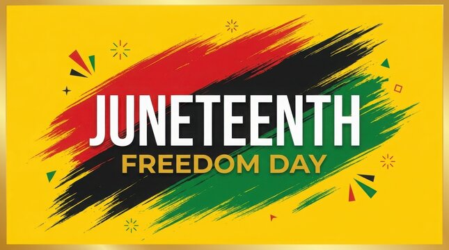 Juneteenth freedom day celebration banner