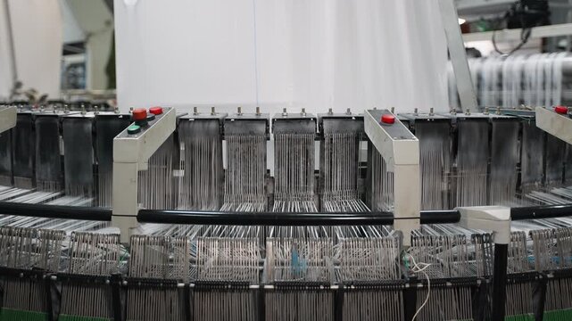 Circular weaving loom producing polypropylene fabric sleeve
