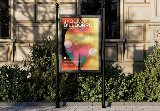 Banner Stand Mockup Vertical Poster Display