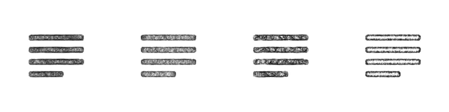 Sketch left align icon design set