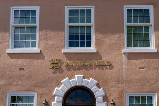 St. George's, Bermuda - April 18, 2026: The Butterfield Group is an independent offshore bank and trust company headquartered in Hamilton, Bermuda.